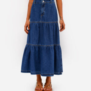 Saia Midi Jeans
