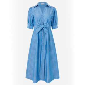 Vestido Midi com Mangas Bufantes